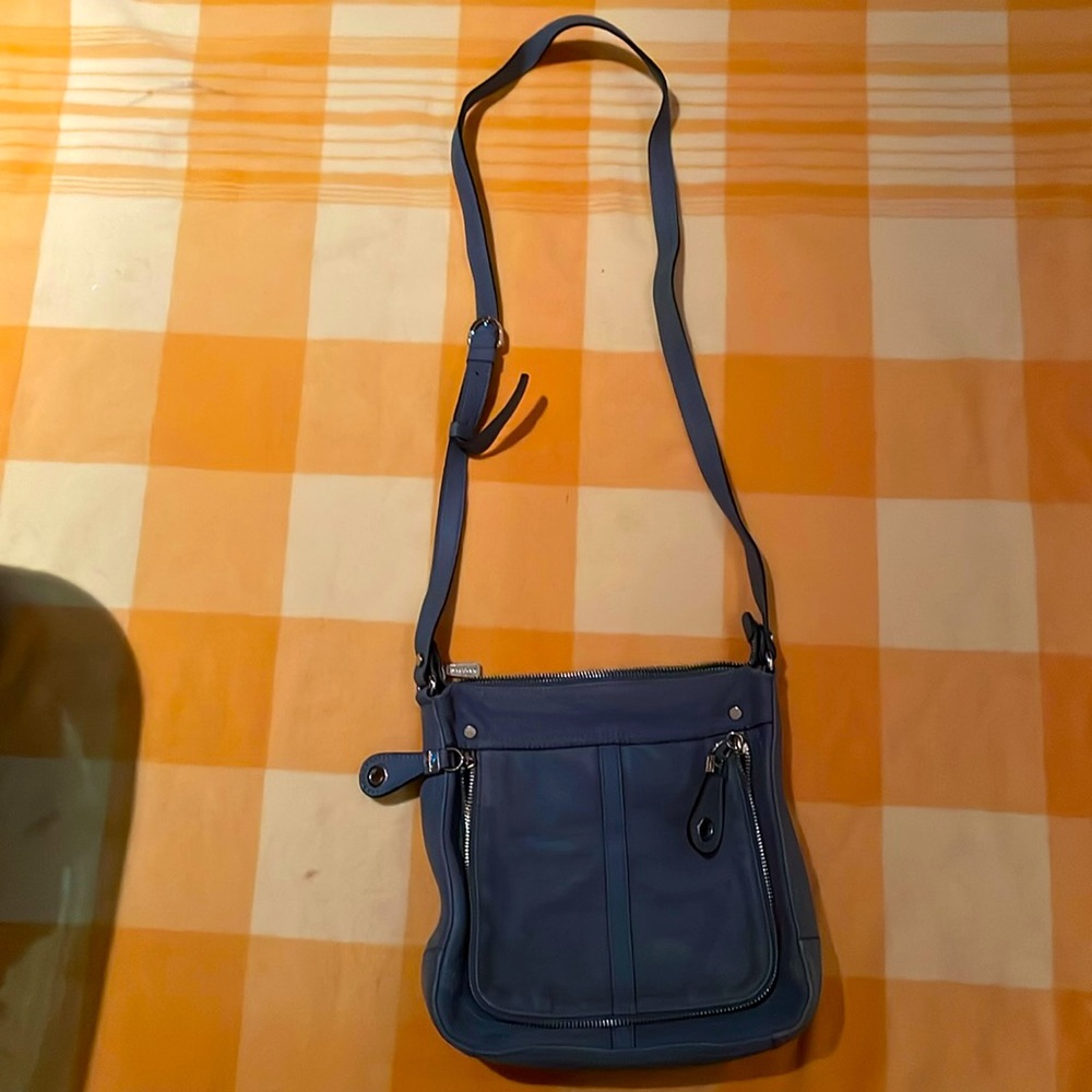 Blue Leather Crossbody Kesslord